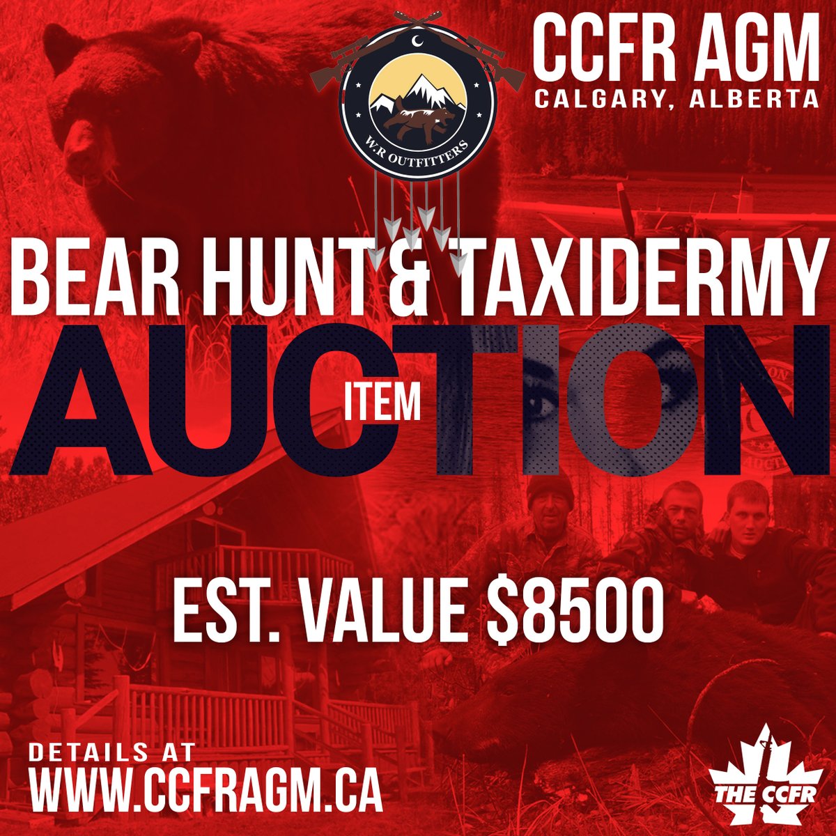 🚨 AUCTION ITEM ALERT 🚨 
This incredible Live Auction item is made available by our sponsors Wolverine Range Outfitters and Bear Paw Taxidermy. The package includes a bear hunt of a lifetime in beautiful #BritishColumbia Canada, followed by a professional taxidermy to…