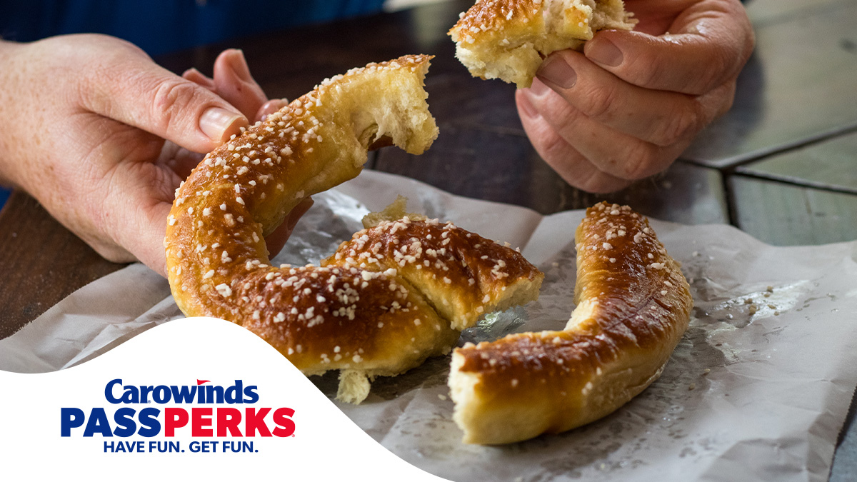 Season Passholders: Visit #Carowinds to start earning May Pass Perks. You could qualify for perks like $2 off pretzels, or $4 off a large Dippin' Dots. Monthly Perks: bit.ly/3WAkaEW