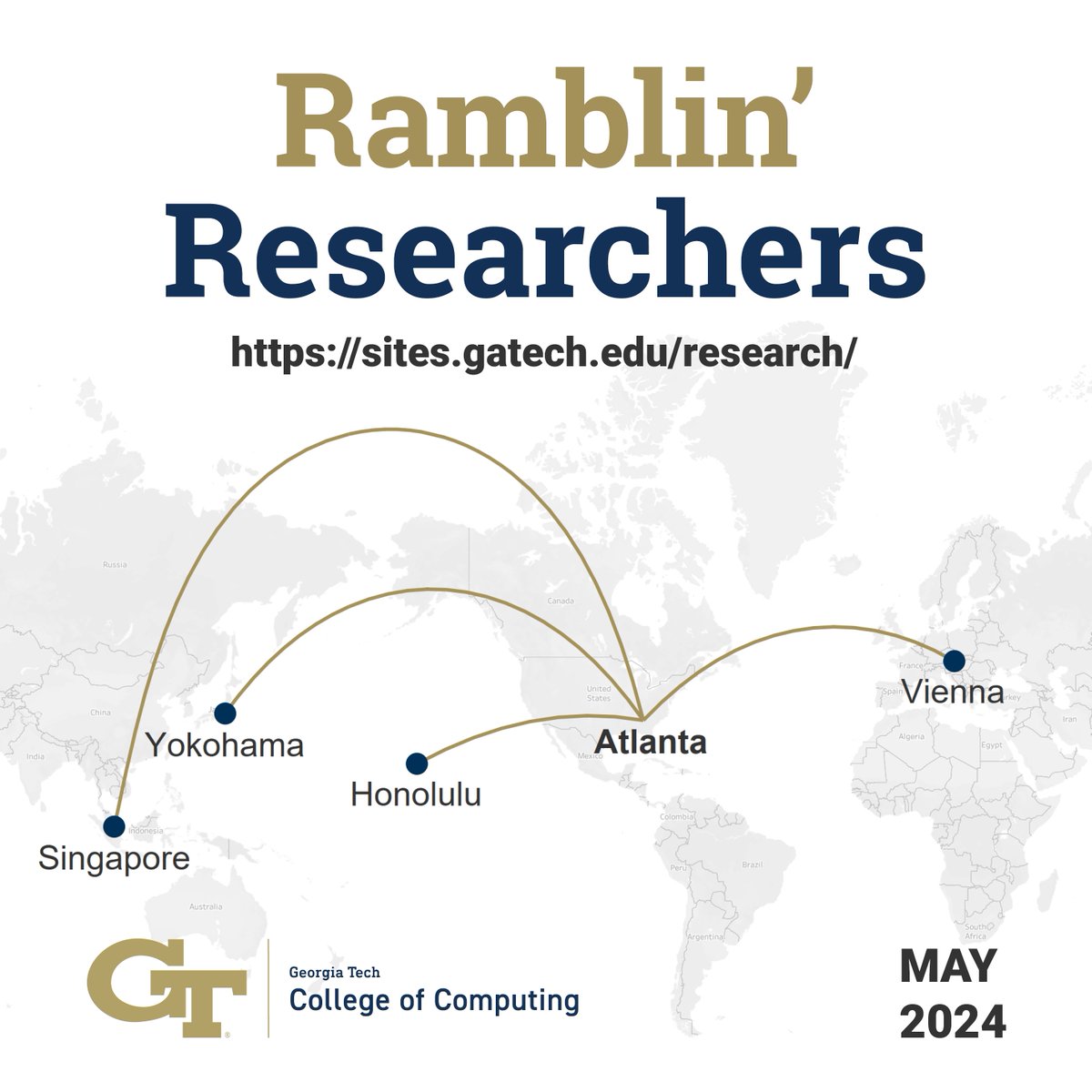 This May, our experts are presenting new research to international audiences on topics in deep learning, #HCI, robotics, and more. RESPECT 2024 is being hosted by @GeorgiaTech, led by @GT_CCEC. Meet some of our ramblin’ researchers! #TogetherWeSwarm 🐝sites.gatech.edu/research/