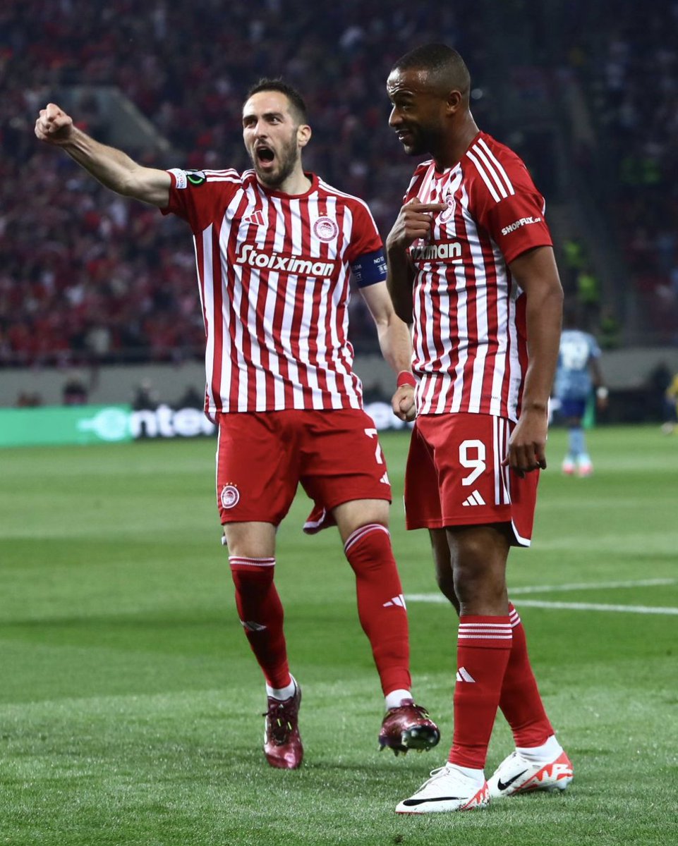 FT: Olympiacos 2-0 Aston Villa (6-2 AGG). OLYMPIACOS HAVE REACHED THE FINAL OF THE CONFERENCE LEAGUE! 🌟