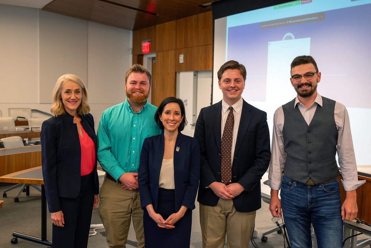 ACHP @ChairBronin spoke @AUWCL 4/10 on the legal workings of the ACHP and historic preservation/cultural heritage law. She’s pictured with (left to right) Professor Christine Farley, Nikolas Frederic, Andrew Gamble, and Tyler Melton.