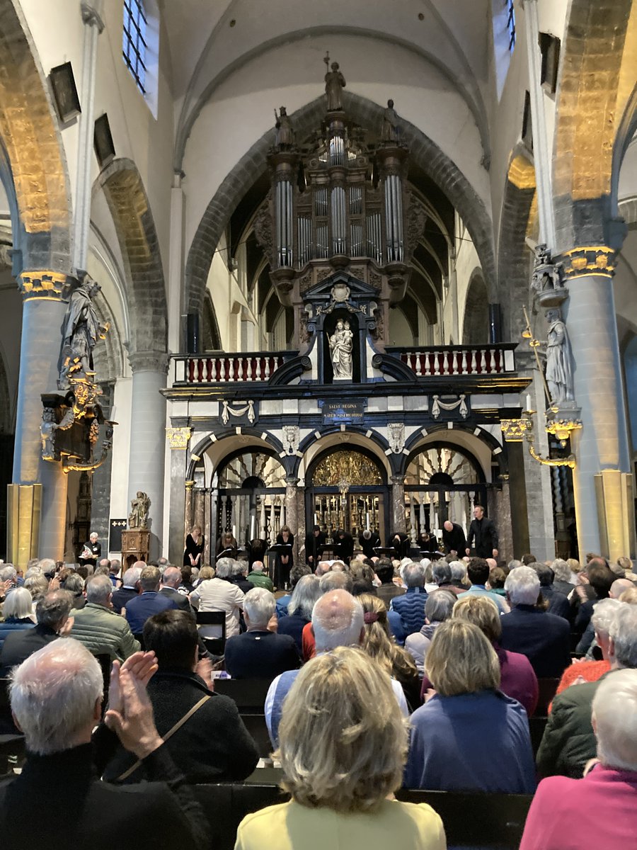 Jakob Obrecht, Missa Graecorum. Performed by Alamire in a church in Bruges that he likely visited (if not performed in) some 500+ years ago. 

Early music going strong in Belgium and France.