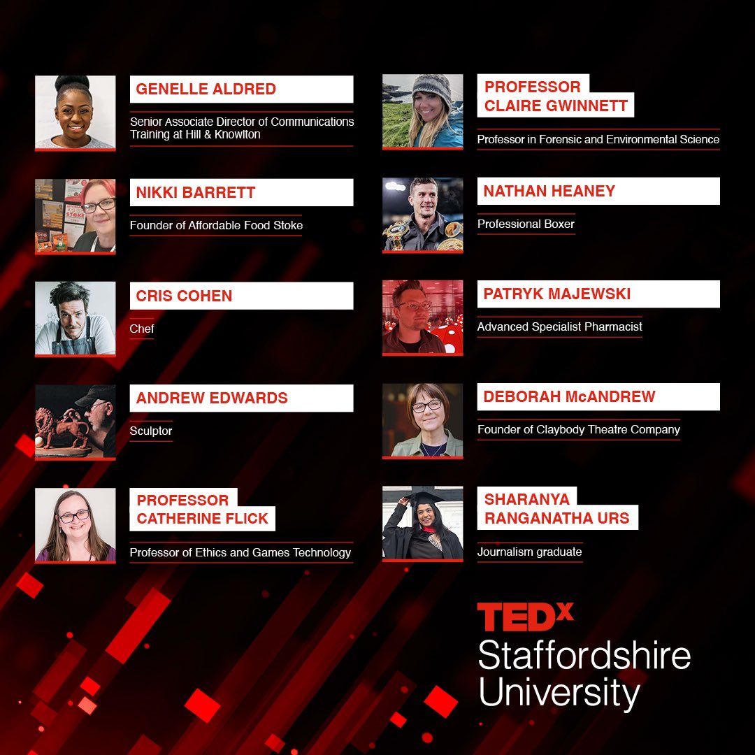 This time next week @TEDxStaffsUni will be in full swing. Colleagues from across the University will come together to showcase 10 ace speakers to our audience and (hopefully) the world! Your Civic University: Amplifying voices, connecting people and showcasing talent and ideas 💡