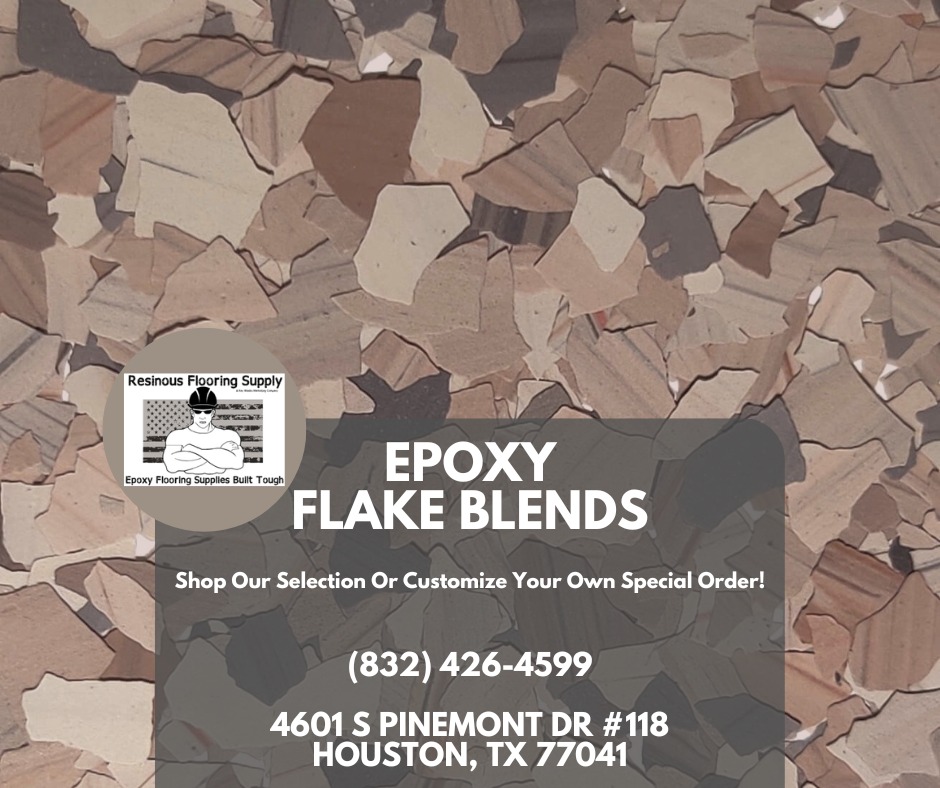 We've got flake blends IN STOCK & READY TO GO! Shop our blends or special order a custom one! (832) 426-4599 / 4601 S Pinemont Dr #118, Houston, TX 77041 #flooring #floor #flooringideas #concretecoatings #floorcoatings #decorativeconcrete #decorativeconcretecoatingsinstaller