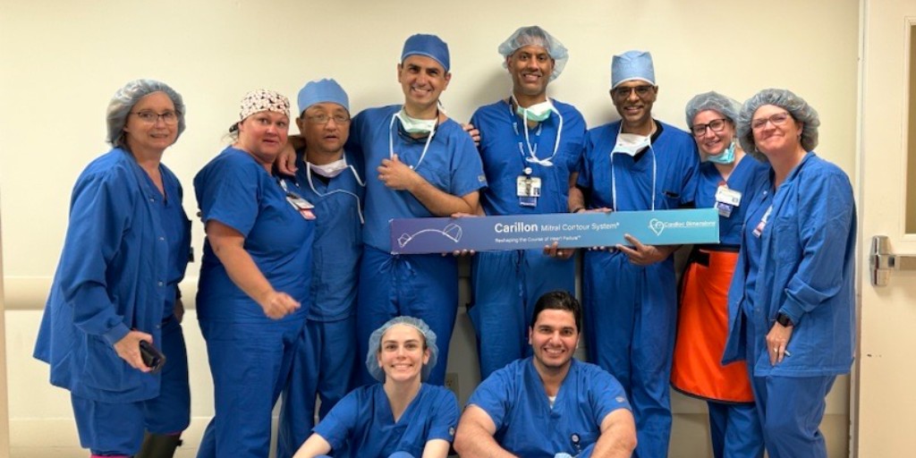 Celebrating our first EMPOWER trial enrollment @TCHheart Lindner Research; evaluating the #CarillonMitralContourSystem®. The non-surgical therapy offers a different approach to produce an annuloplasty effect & address the root cause of functional mitral regurgitation.