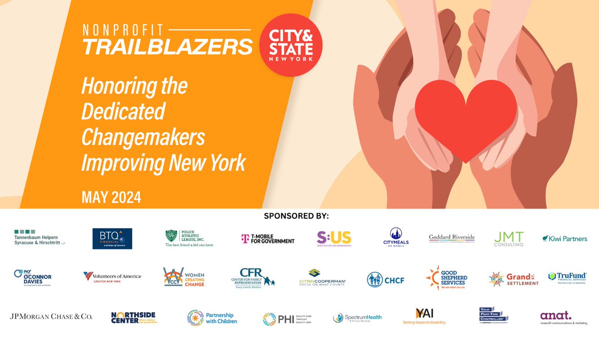 This May, City & State is proud to present the Nonprofit Trailblazers, honoring leaders who have dedicated their careers and lives to making New York a better, safer place to live! Find out more: bit.ly/3Pgp05J