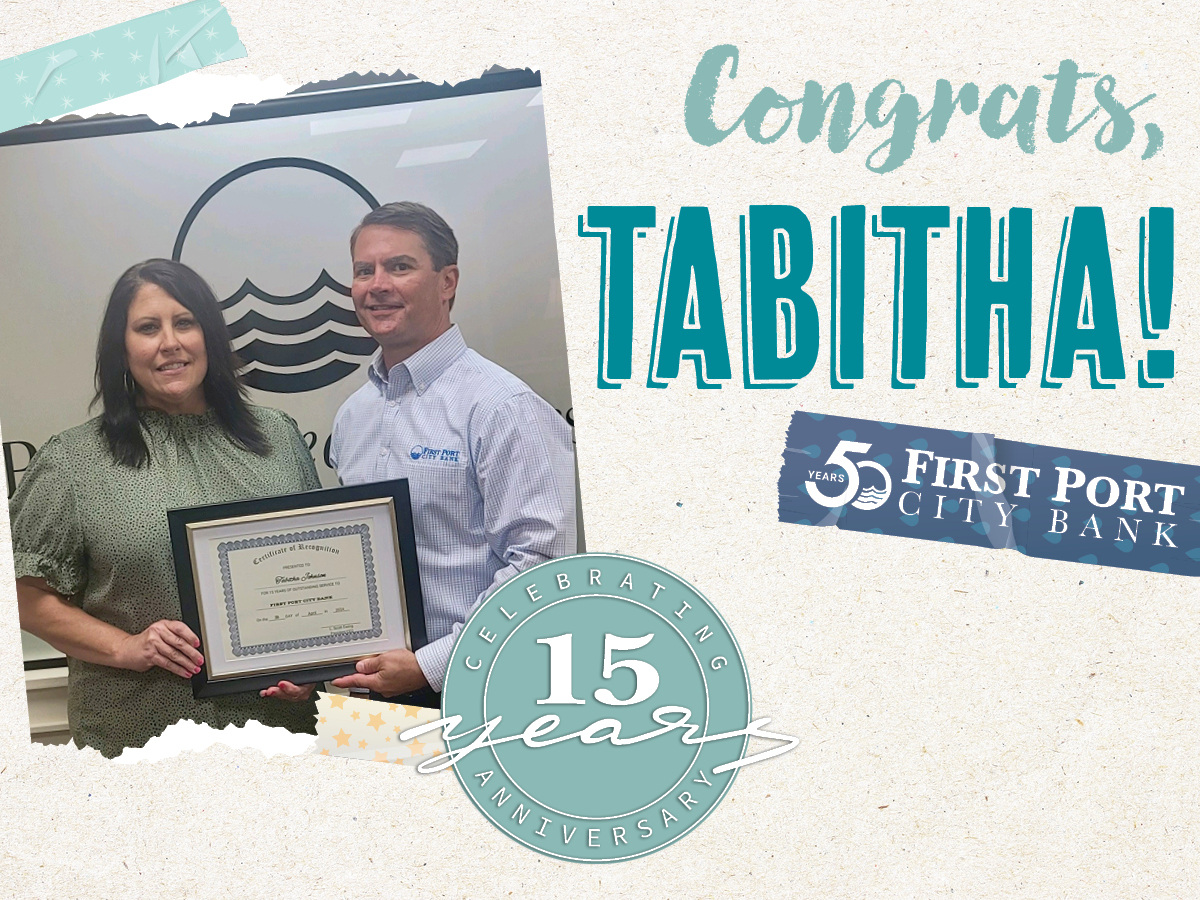 We are thrilled to announce that Tabitha Johnson has been recognized for her 15 years of service at FPCB! Thank you, Tabitha, for your unwavering commitment and exceptional work ethic. We are grateful to have you as part of our team! #PuttingPeopleFirst #CommunityBankDifference