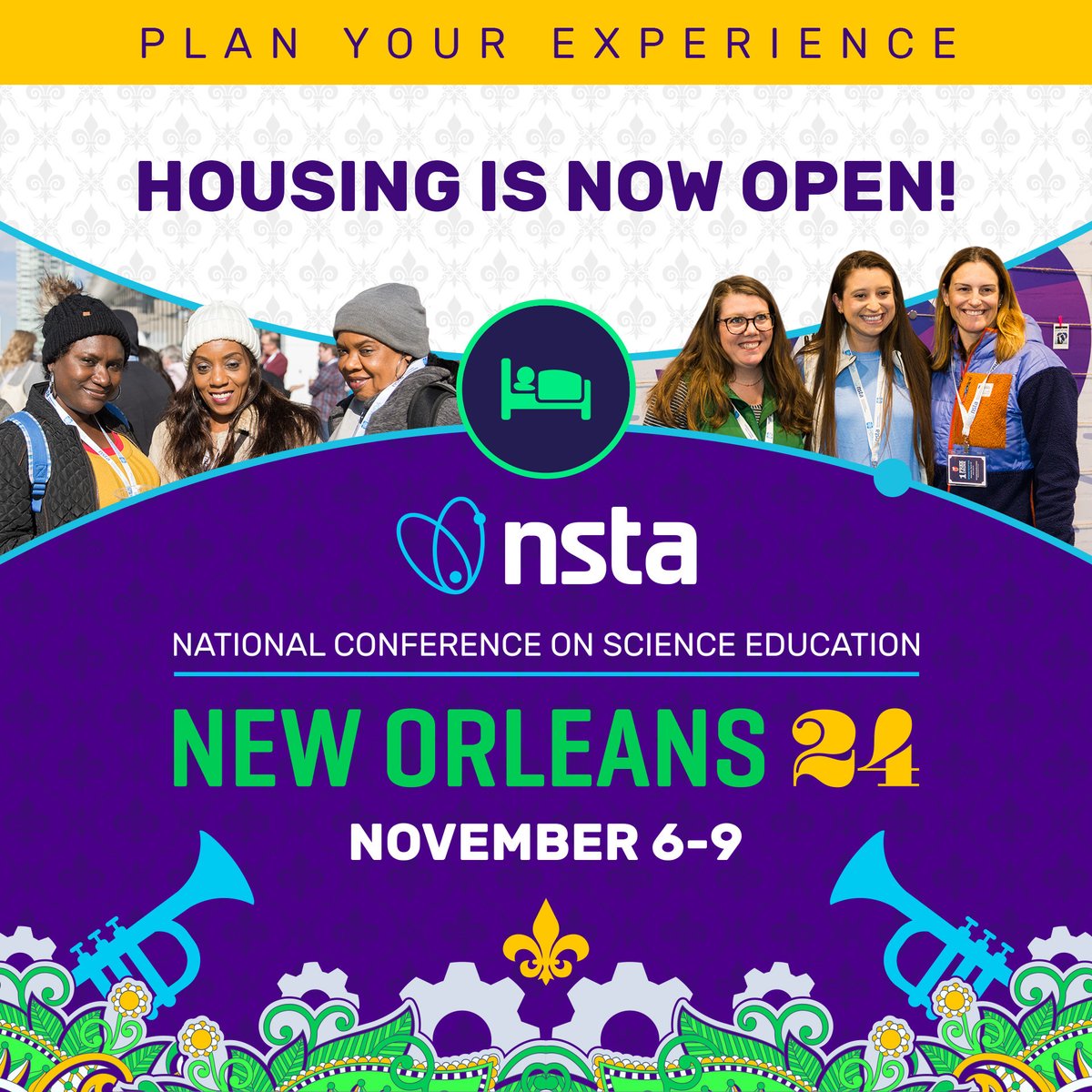 Joining #NSTA for #NOLA24? Housing information and reservations are now available!  Explore hotel options, room rates, trip-planning tools, and more! Browse and book your preferred accommodation here: bit.ly/3yfWtYf #STEMEd #SciEd
