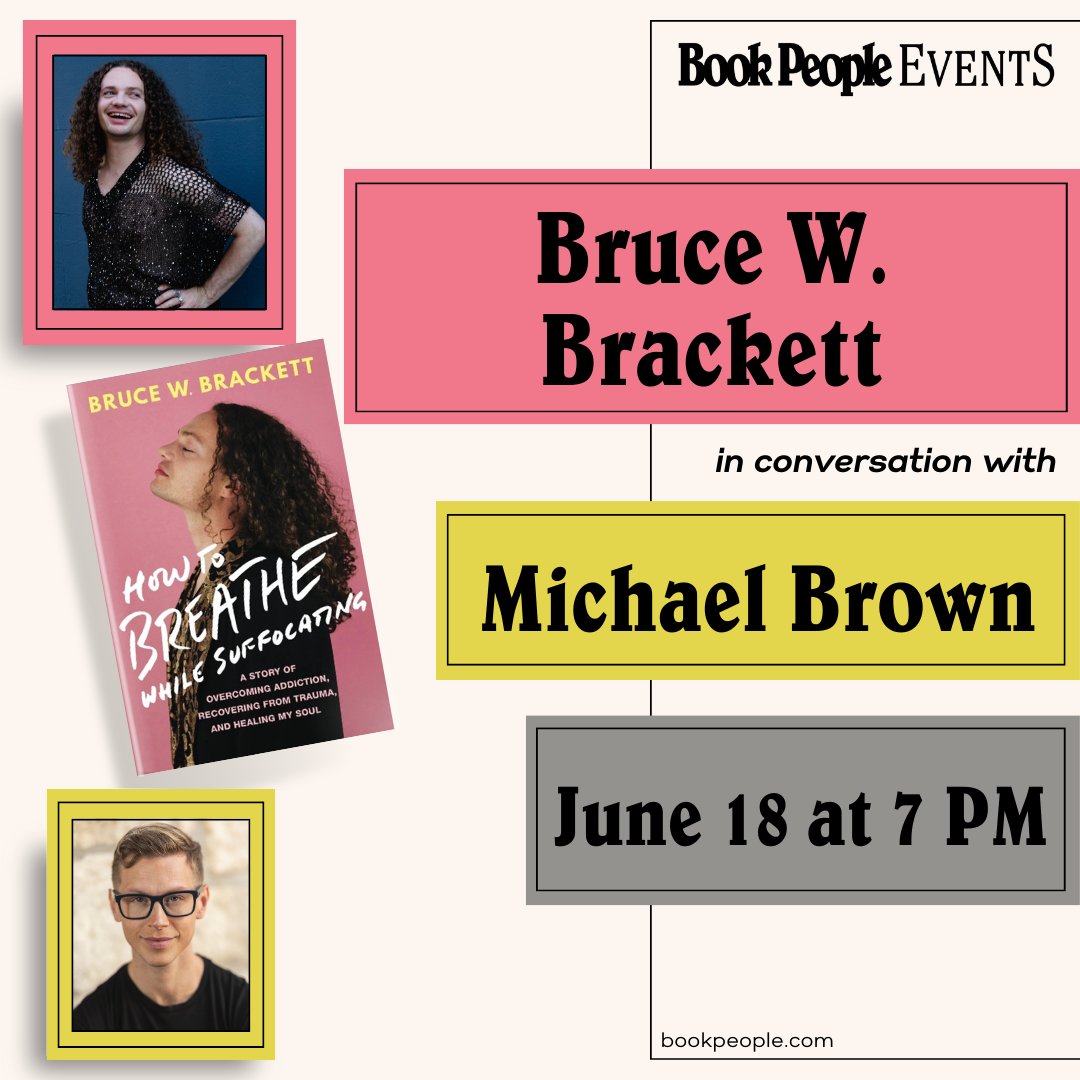 Join Bruce W. Brackett on June 18th discussing HOW TO BREATHE WHILE SUFFOCATING, a lesson in how to recover that energy lost in the hardships of modern life, find our way to our passions, and start living life once again. More info + RSVP: eventbrite.com/e/bookpeople-p…