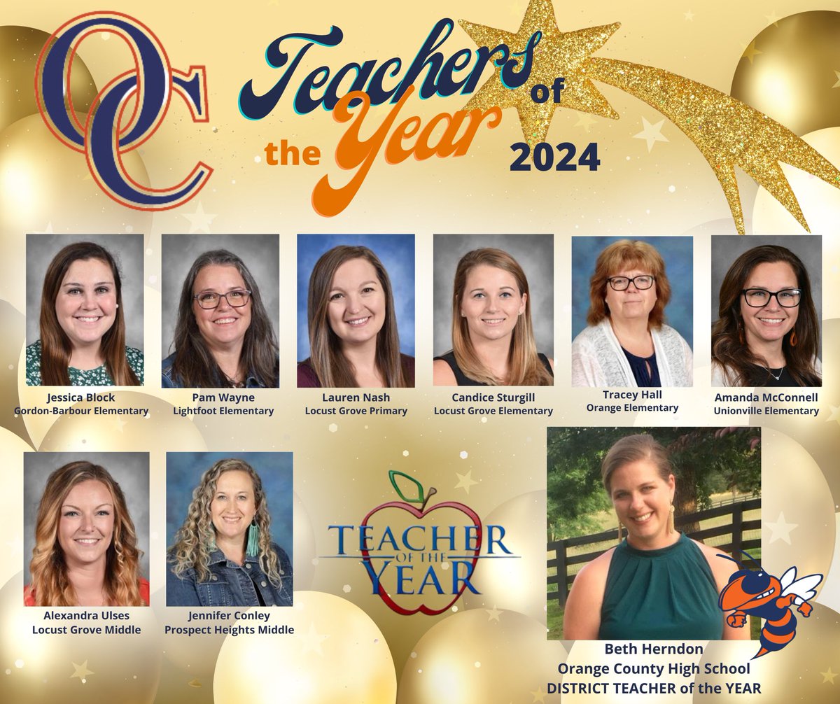 Congratulations to OCPS Teachers of the Year and a special congratulations to District Wide Teacher of the Year, Beth Herndon!🍎🏆
#TeacherAppreciationWeek
#teacheroftheyear
#proud2beoc🧡💙
