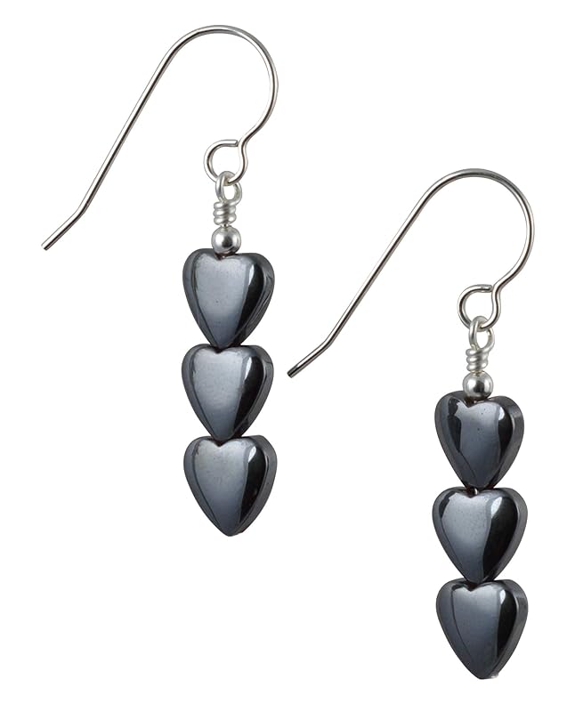 Small Haematite Heart Gemstone & Sterling Silver Drop Earrings + Gift Box
amzn.to/3QFuvvr

#Earrings #Haematite #jewellery #DropEarrings #Hearts
