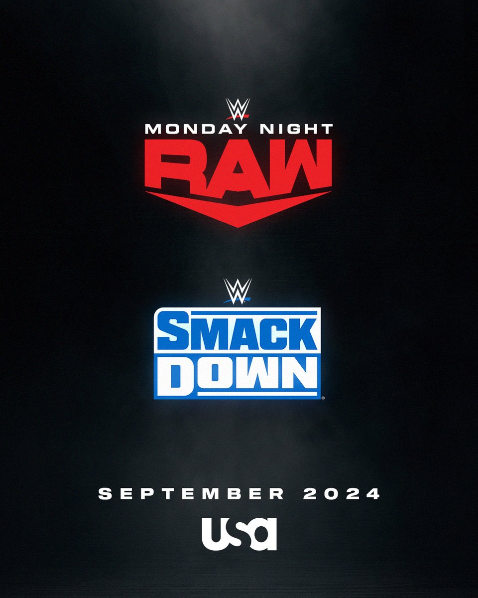 Starting in September and through the end of 2024, @USANetwork will serve as the exclusive linear home of @WWE Monday Night RAW and @WWE SmackDown, which returns on September 13.