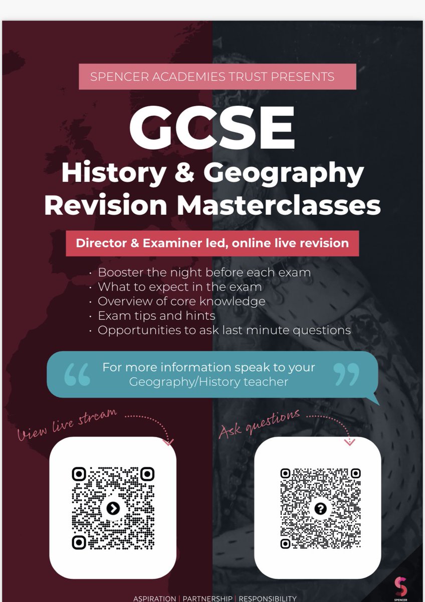 *YEAR 11* Key online revision the night before your History and Geography exams. Well worth logging into! @satrust_ @meltontimes