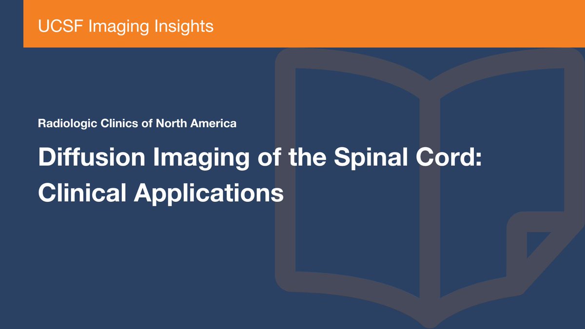 In a new review, @UCSFimaging's Drs. Jason Talbott (@jf_talbott), Vinil Shah (@vinil_shah) & Allen Ye ' focus on the basic principles of diffusion imaging & how spinal anatomy presents technical challenges to its application.' Read more ➡️ bit.ly/4dl8hZ7