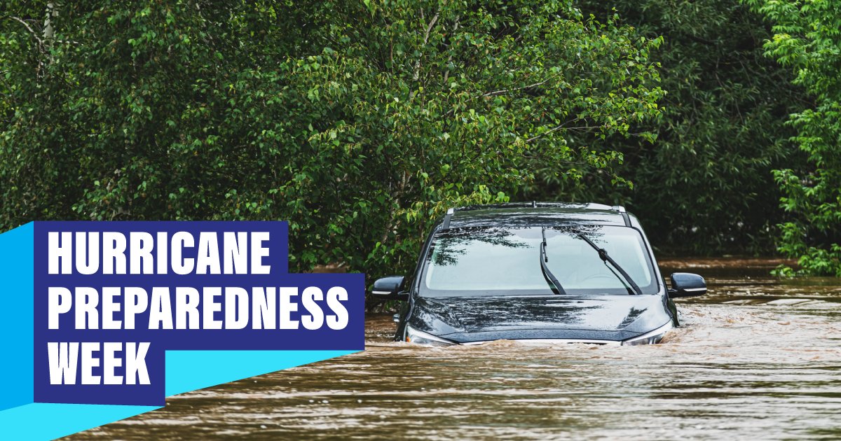 It's National Hurricane Preparedness Week. Tip 2: Never try to walk or drive through flooded areas. For more information, visit: ReadyForsyth.org.