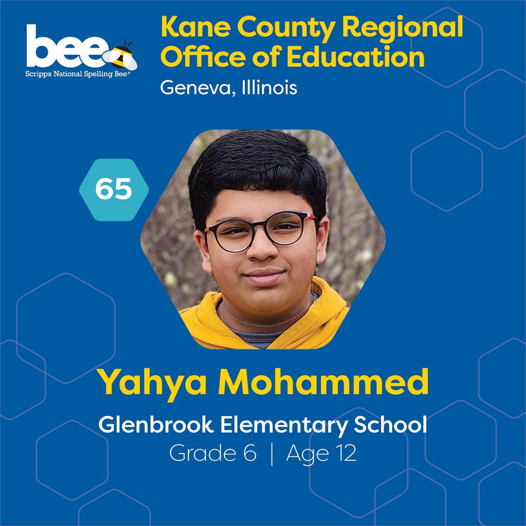 More than 11 million students started the Bee journey. Just 245 remain. Congratulations to these 4 – Miah, Orrin, Carter and Yahya! Meet them all at spellingbee.com/meet-the-spell…. Regional Partner shout outs: @IUPUI – @JCPS_NC – Kalamazoo Experiential Learning Center – @KaneCountyROE