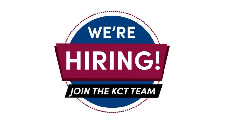 We're hiring! If you're interested in a dynamic work environment with comprehensive benefits, competitive salaries, & an emphasis on employee opportunity, join the team at KCT! Go to kctcu.org/careers for more information.