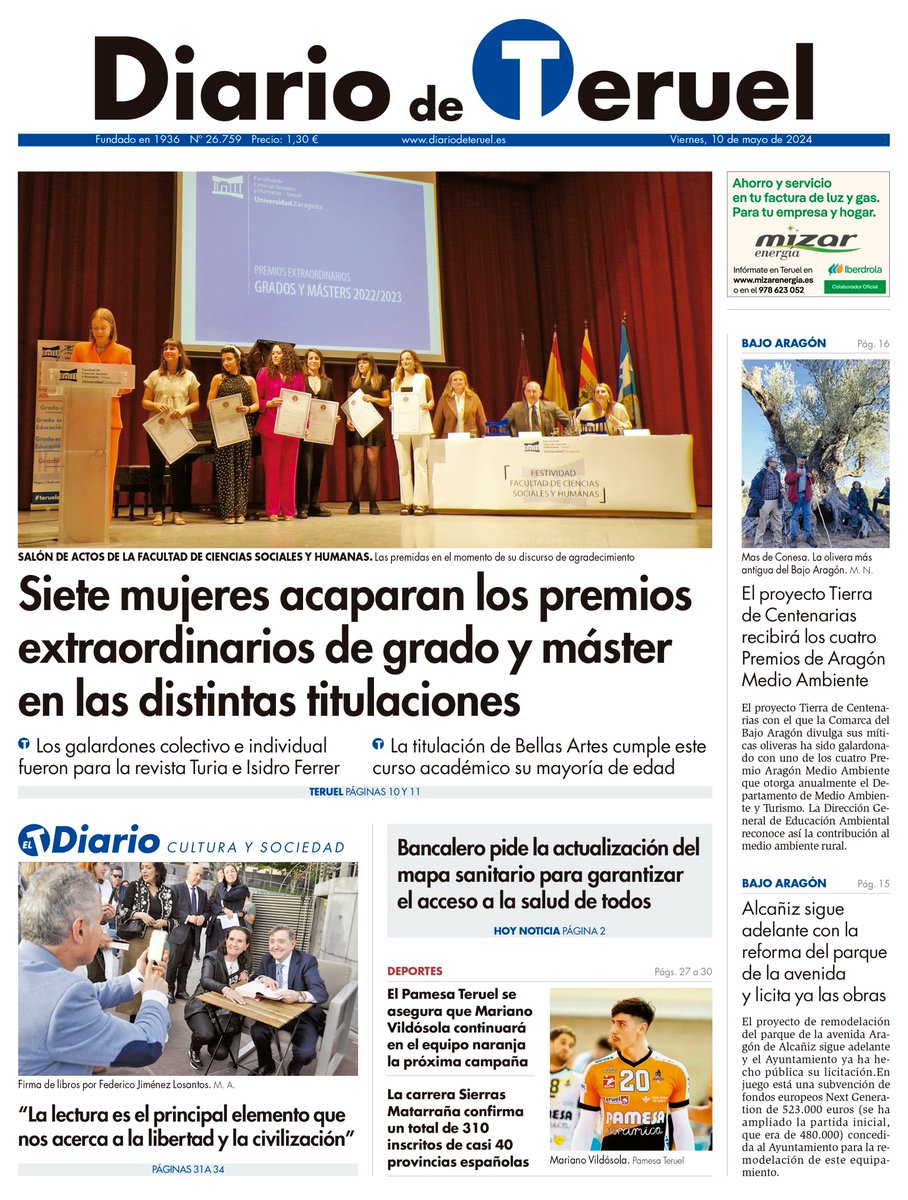 La portada del viernes