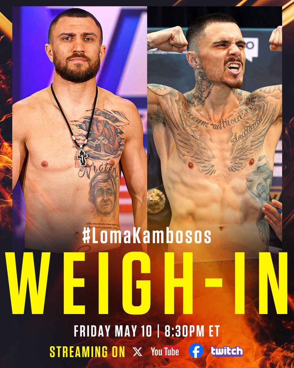 Only one thing left to do ⚖️ The #LomaKambosos Weigh-In streams right here on @X!