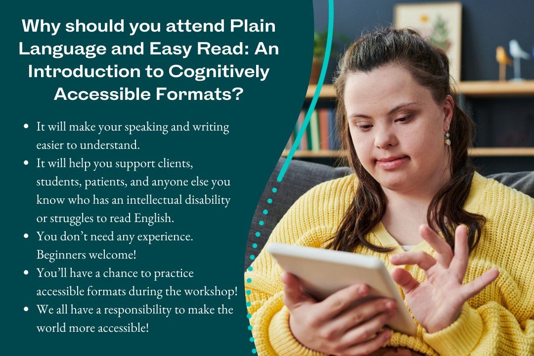 Ever wonder how to make your writing more inclusive for autistics & others with IDD? Our June 6 Workshop explores #CognitiveAccessibility and delves into #PlainLanguage and #EasyRead formats. ausm.org/education/work… #Accessibility #Inclusion #CognitiveDisability #Accommodations