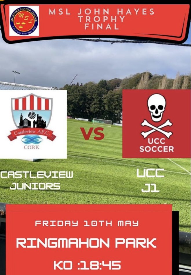 John Hayes Trophy Final Best of luck to our J1 team in tomorrow’s Cup final. All support is welcome ⚽️☠️