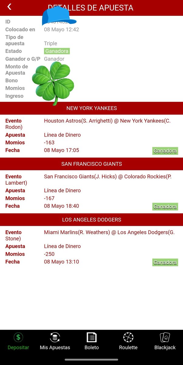 TheGame_3006's tweet photo. Una sencillita de ayer 😉

Pregunta que mañana saco uno de momio superior a 1000 para jugarse el sábado #MLBライバルズ #MLB #parlays https://t.co/bCOb1j0vQF