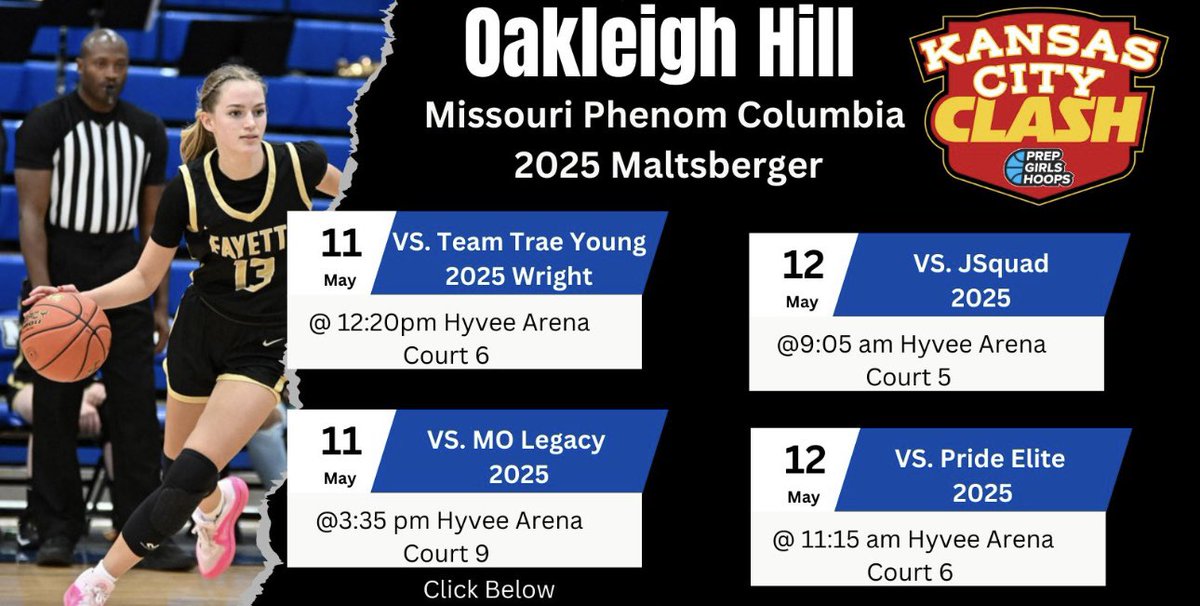 Oakleigh Hill (@hilloakleigh) on Twitter photo Excited to play this weekend in the Kansas City Clash!! <a href="/MissouriPhenom/">Phenom Basketball</a> <a href="/SieversShann/">Shann Sievers</a> <a href="/AllenMaltsberg1/">Allen Maltsberger</a> Excited to play this weekend in the Kansas City Clash!! <a href="/MissouriPhenom/">Phenom Basketball</a> <a href="/SieversShann/">Shann Sievers</a> <a href="/AllenMaltsberg1/">Allen Maltsberger</a>