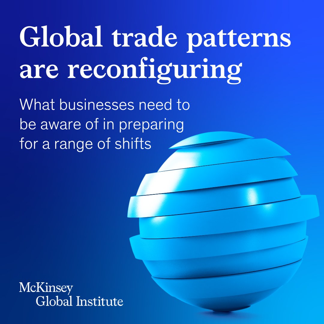 As global trade continues to evolve, business leaders need to be prepared for an uncertain future. Learn how to gain a competitive edge ➡️ mck.co/GeopoliticsTra…