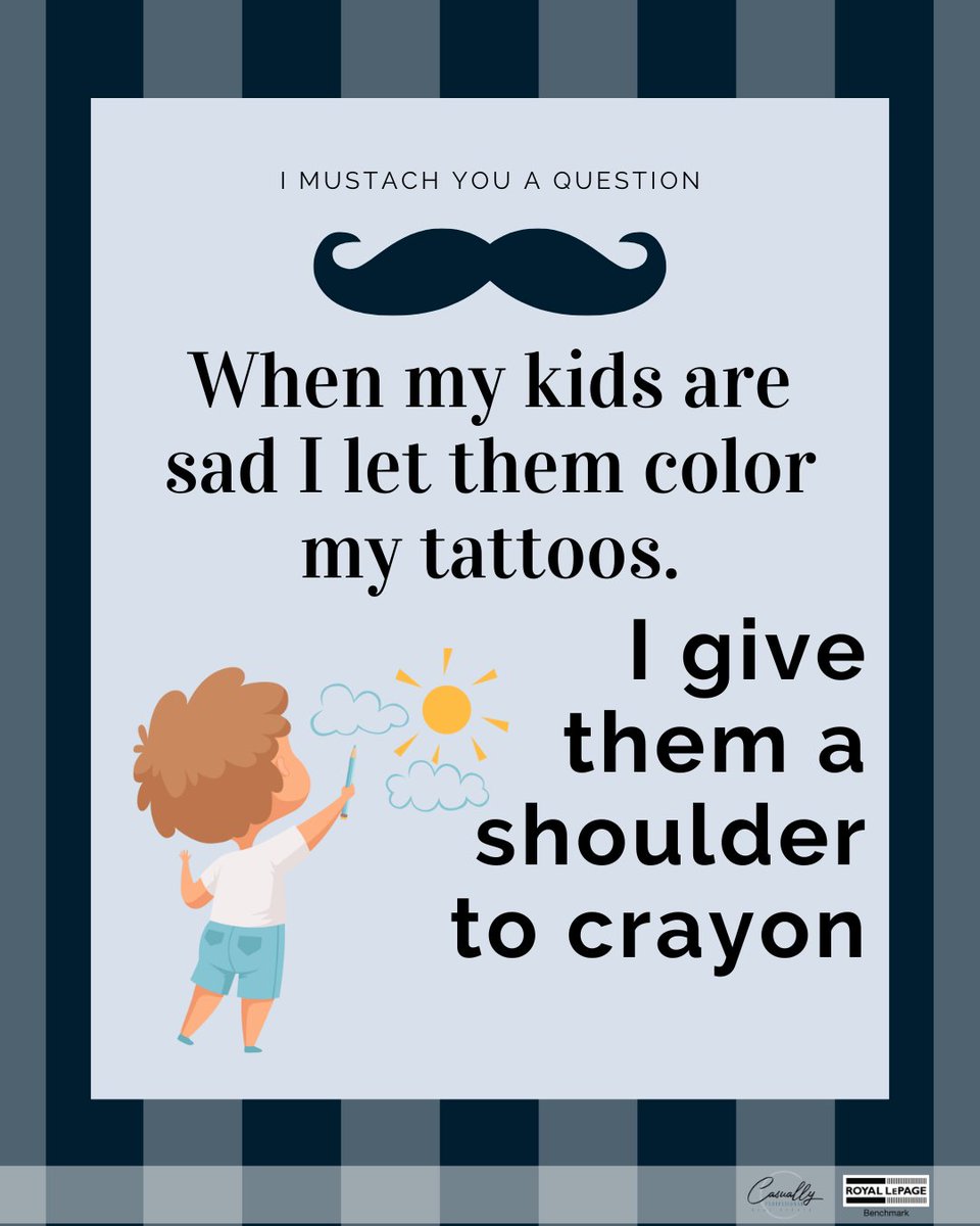 Did this give you a permanent smile? Give credit where credit is hue. 

Let's make YOUR dreams... Realty!

#color #tattoo #kids #sad #cheerup #shoulder #dadjokes #kidjokes #funforthewholfamily #casuallypro #dreamstorealty