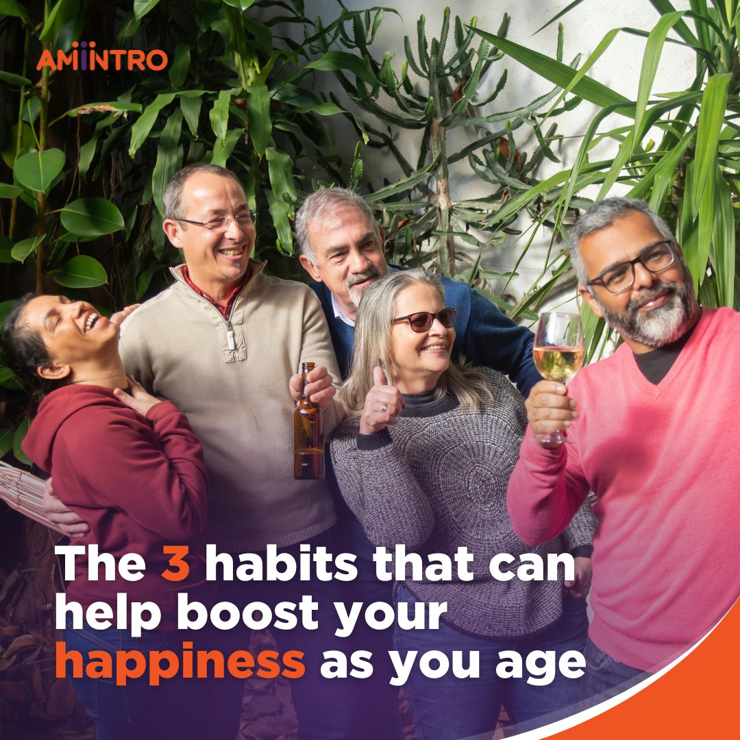 Amintro (@amintrofriends) on Twitter photo 🗝️✨ Interested in boosting your happiness? Check out these 3 habits by <a href="/WellatFortune/">Fortune Well</a> that can increase your happiness as you age!
To read the article, go to bit.ly/3JDCrti
Create an account today and explore the best of life after 50 at app.amintro.com/Account/Regist…! 🗝️✨ Interested in boosting your happiness? Check out these 3 habits by <a href="/WellatFortune/">Fortune Well</a> that can increase your happiness as you age!
To read the article, go to bit.ly/3JDCrti
Create an account today and explore the best of life after 50 at app.amintro.com/Account/Regist…!