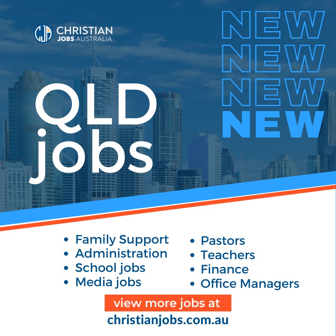 ⭐ NEW Jobs ⭐ View the latest Christian jobs in QLD >>> ow.ly/2Z2X50QSYlk #ChristianjobsAU #Christianjobsaustralia #ChristianJobs #christiancareers #aussiechristians #schooljobs #ethicaljobs #churchjobsaustralia #churchjobs #adminjobs #teachingjobs