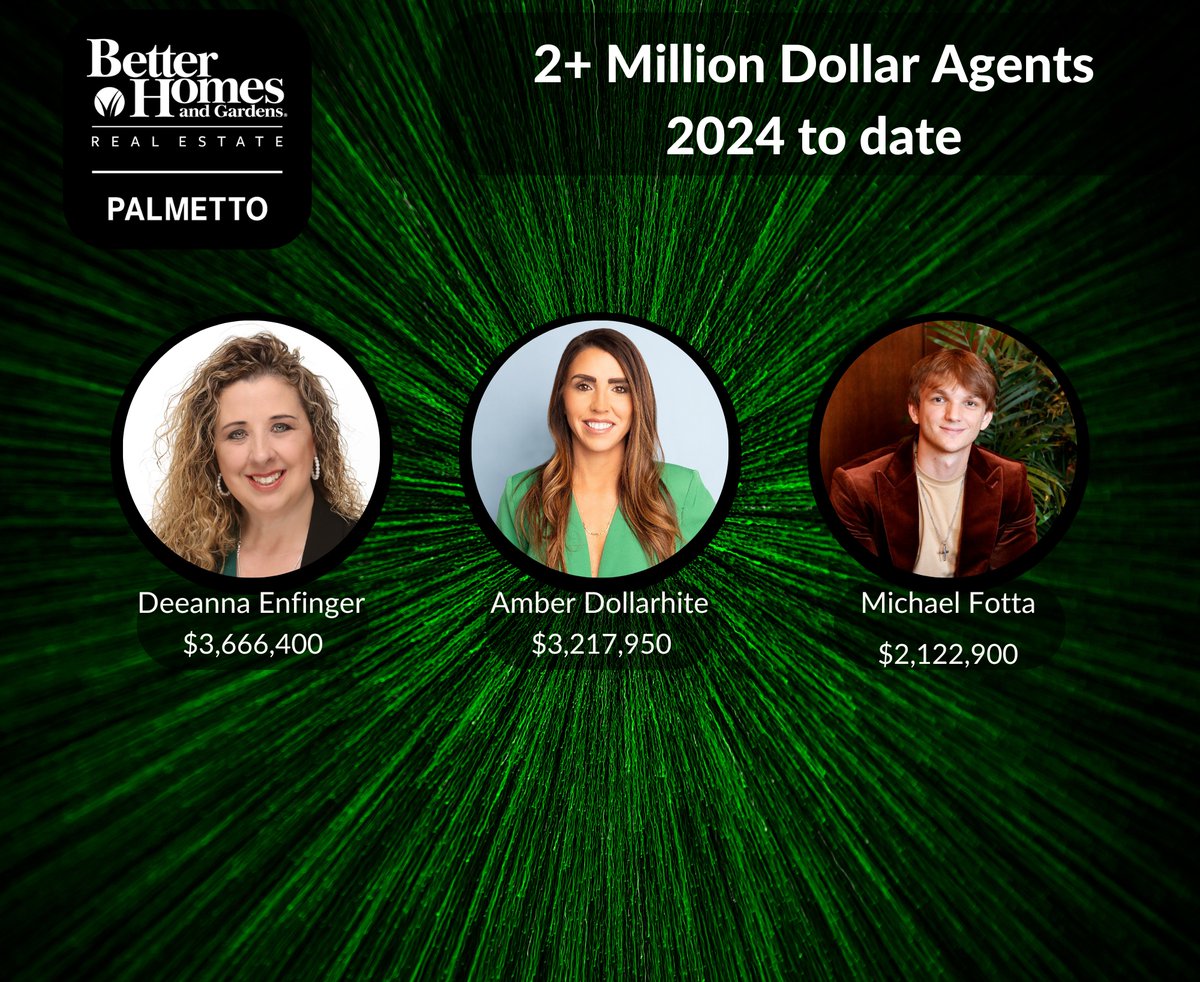 Congratulations to all the agents that have closed over $2 million in sales in 2024! #sellyourhome #charleston #forsalecharleston #betterhomesandgardens #bhgre #betterhomesandgardensrealestate
#design #charlestonrealtor #realestateagent #realtor #realestate #realestateagent #b...
