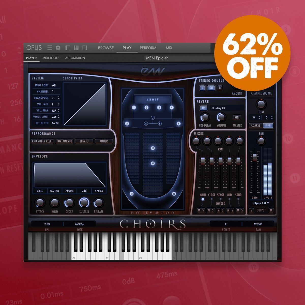 EastWest May Sale 🎹
Save 62% on Hollywood Choirs Diamond Edition • Only $149!

Buy here: pluginfox.com/products/east-…

Sale ends May 19th ⏰

@eastwestsounds #eastwest #eastwestsounds #plugindeals #pluginsales #dtm #pluginfox #virtualinstruments #samplelibraries #plugins #vstplugins