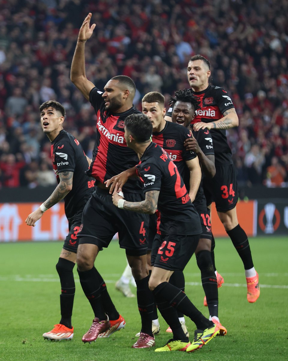 🚨 JUST IN : Bayer Leverkusen kini memiliki sisa 4 pertandingan lagi untuk menciptakan sesuatu yang belum pernah terjadi di sepak bola Eropa, Invincible Treble. 😲🔥

vs Bochum
vs Augsburg 
vs Kaiserslautern (final DFB Pokal)
vs Atalanta (final UEL)