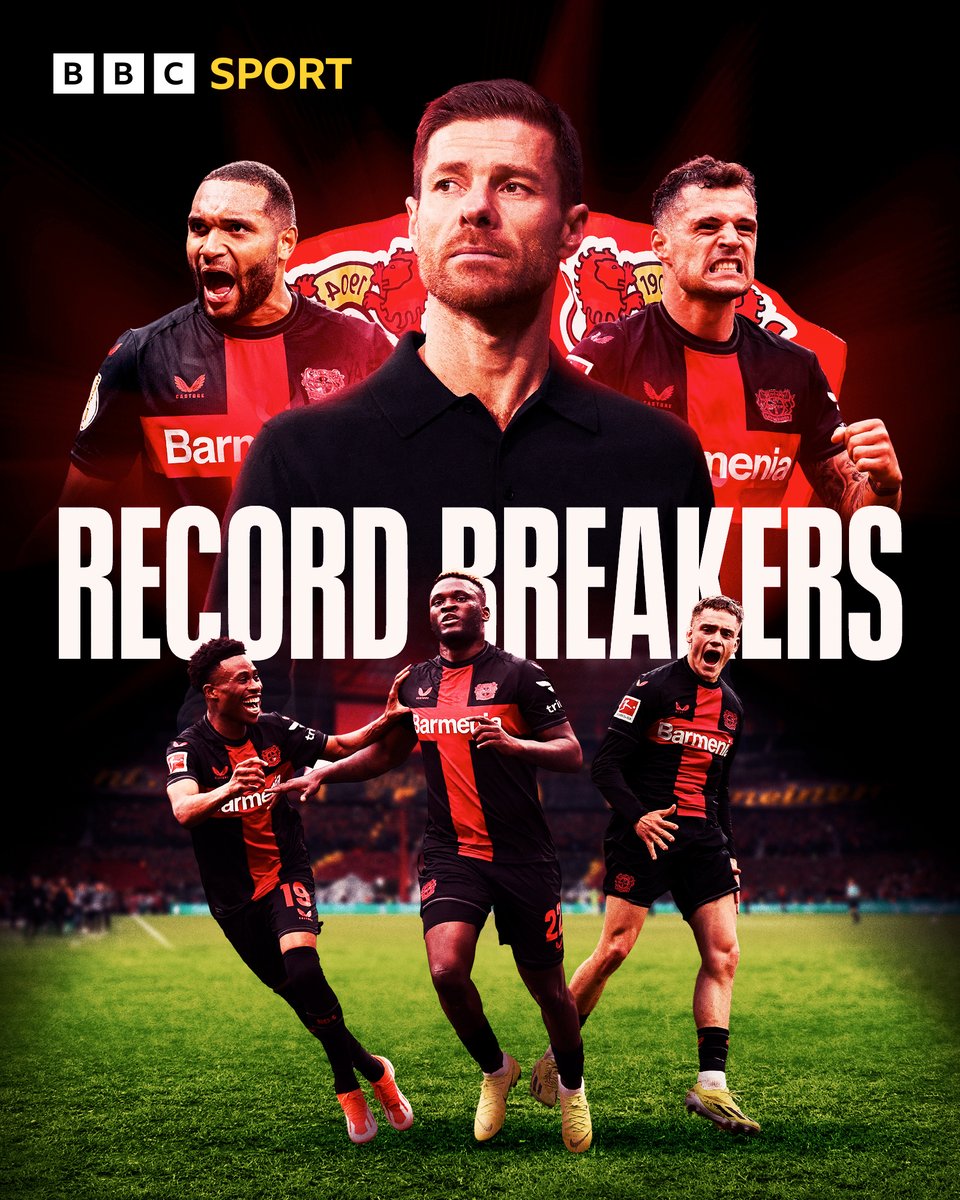Bayer Leverkusen have the longest unbeaten run in European football history 🤩
 
Xabi Alonso's side scored two late goals against Roma to take their unbeaten run to 49 matches and reach the #UEL final 😅
 
They've broken Benfica's record which stood for 59 years 😮