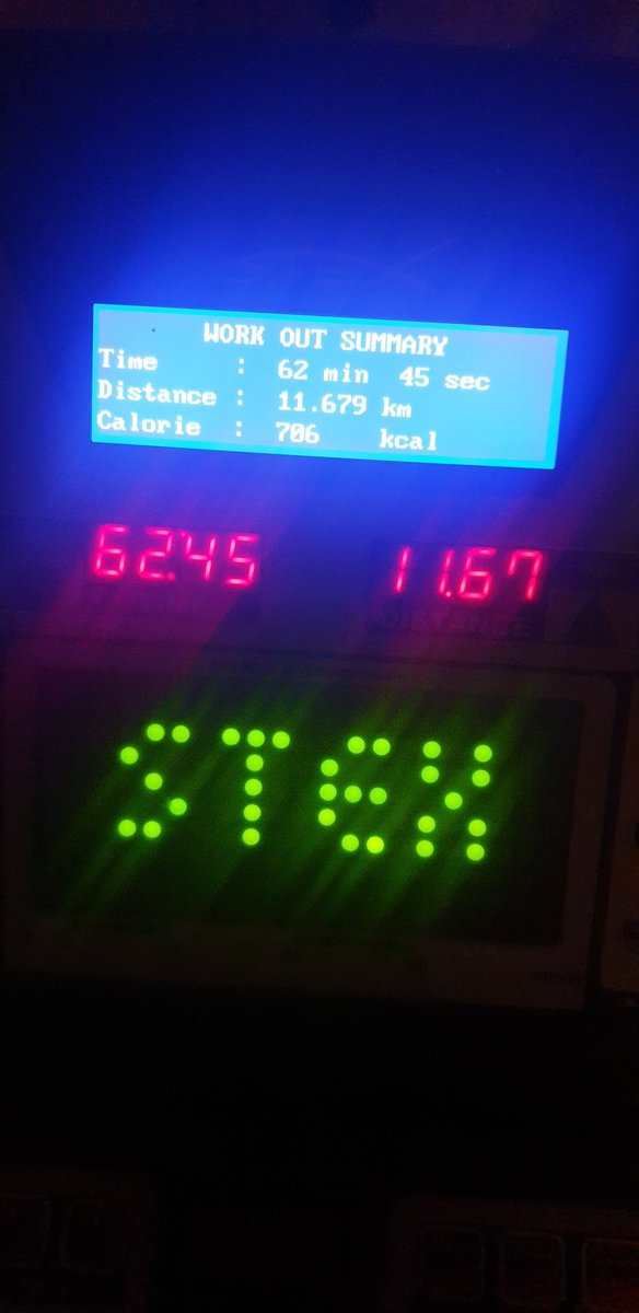 just finished my daily 1 hour and 3  minutes treadmill workout session and I burned off 706 calories and my distance is 11.679km #fitnessjourney #workoutgoals #NeverBackDown #NoMercy #NeverGiveUp #that90showwrappingupflimingofseason2tomorrownight