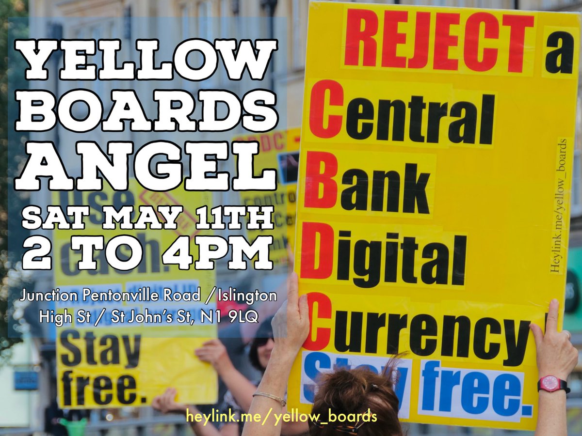 #yellowboards #yellowboardarmy #outreach #angelislington #london #rejectagenda2030 #rejectagenda2050