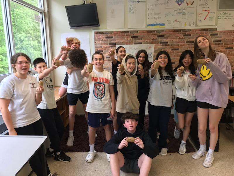 Students got to 'meet' a potato! In our Culture book club unit, LAL wrote stories about each potato & how it got its unique marks. This launched a discussion on stereotypes & the importance of getting to know people instead of assuming everyone of a group/background are the same.