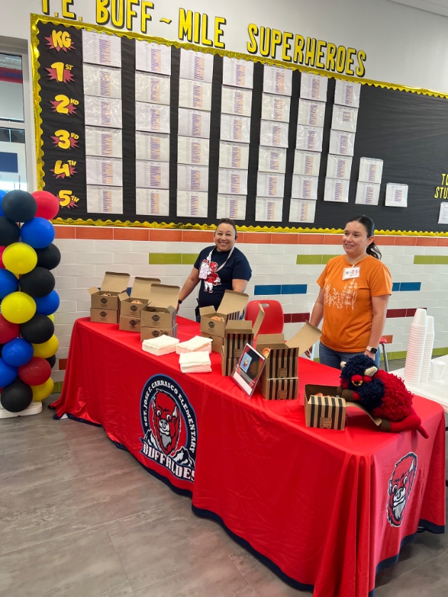 Little Big Red was in Charge and on cookie patrol! Thank you to our teachers and thank you @CornerBakery for your support! #TeamSISD Theme: Superheroes, Super: Thor, Colors: Red and White, Treat: red white Corner Bakery cookies!