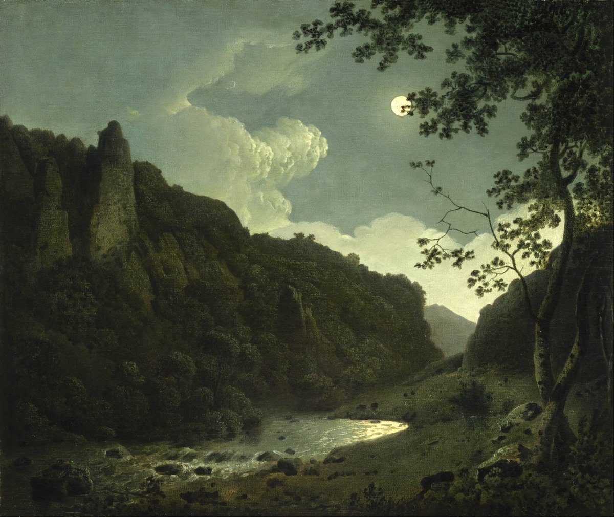 The moon’s beauty coming to you from the eighteenth century: ‘Dovedale by Moonlight’ by Joseph Wright of Derby, 1785