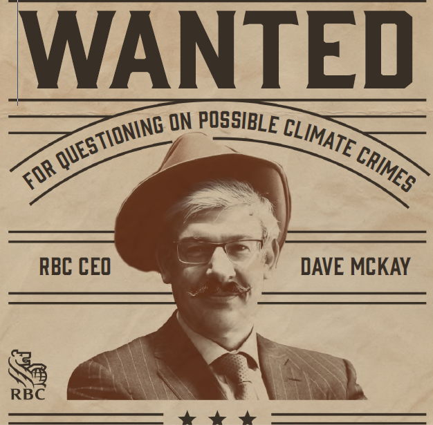 Bankers should be grilled on their gross greenwashing @RBC CEO Dodgy Dave McKay refused to appear before the House of Commons Environment Committee. Is Dum-dum Dave not subject to the Rule of Law? ☎️Push for Dimwit Dave to appear✍️ via @GreenpeaceCA greenpeace.org/canada/en/stor…