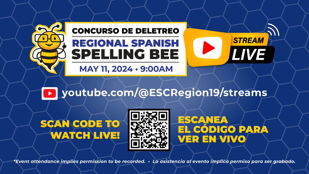An exciting platform for students in grades 4th-8th to showcase their linguistic prowess and compete for the opportunity to represent our region at the National competition! 

Support our contestants right from the comfort of your own home!

youtube.com/@escregion19/s…

#WeR19