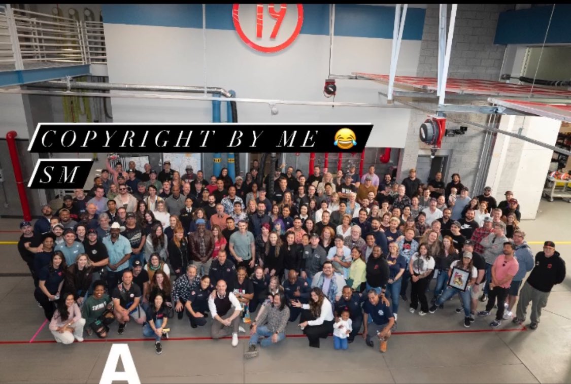 savrespampilove's tweet photo. This is who we're fighting for. All 300+ of them! FAMILY ❤️‍🔥 NINETEEN!! 🔥 #Station19 https://t.co/cN6sAhLDCh