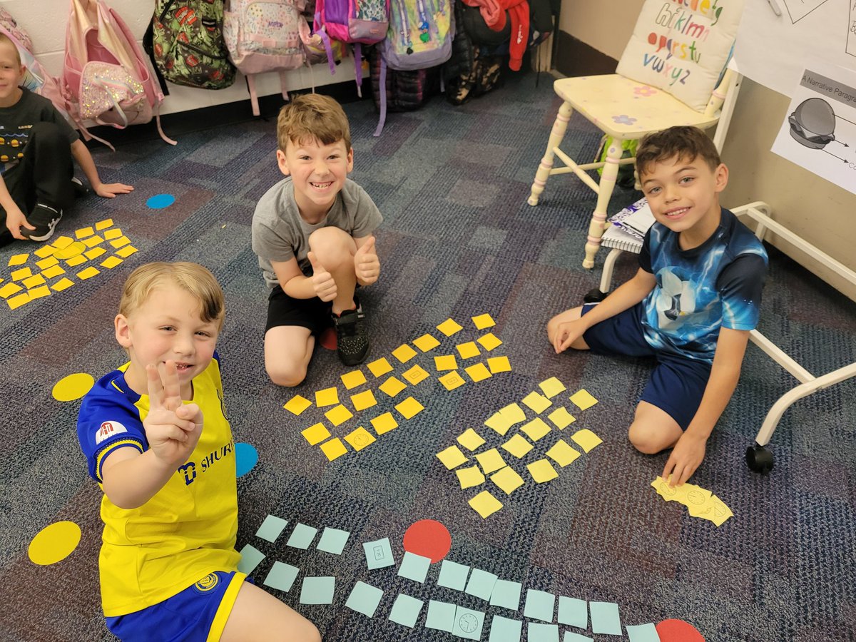 Time match!  Ss matched digital and analog clocks, as well as written words, to practice telling time. Proud smiles say it all.  <a href="/MckeownSchool/">McKeown School</a>