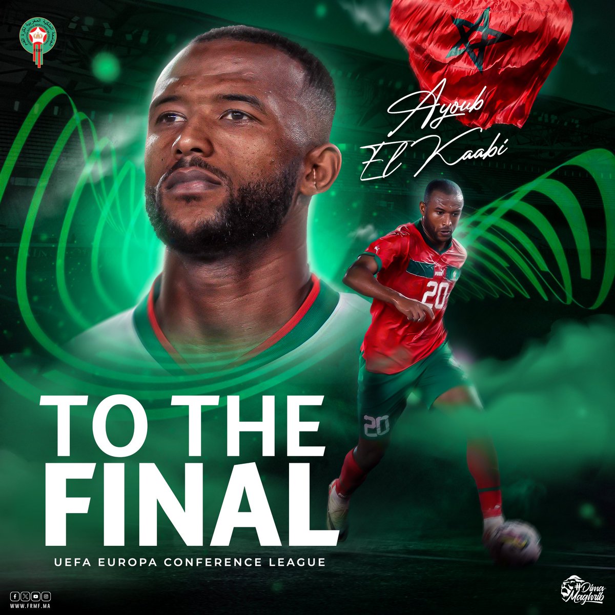 هنيئا لأيوب الكعبي تأهله إلى المباراة النهائية من دوري المؤتمر الأوروبي 👏🏻 Congratulations to Ayoub El Kaabi on qualifying for the final match of the UEFA Europa Conference League