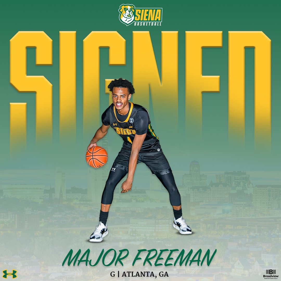 ✍️ A MAJOR addition Excited to welcome @MajorFreeman11 to our #SienaSaints family! 📰 t.ly/PD4H7 #MarchOn