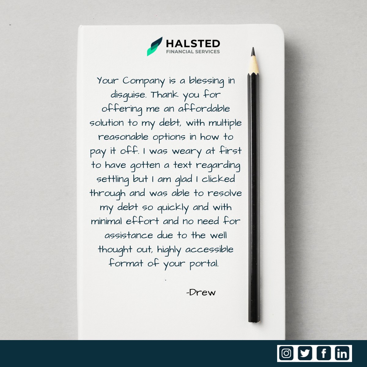 Grateful to have played a role in transforming financial worries into peace of mind. Thank you for trusting us to help you find the right path to financial freedom. #DebtSolutions #CustomerSuccess