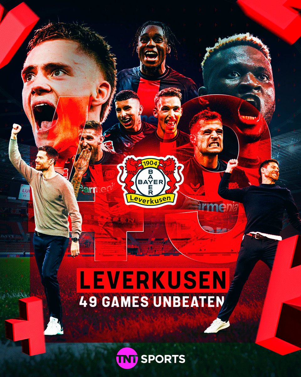 Bayer Leverkusen now hold the longest unbeaten run in European football history 📈 They've broken Benfica's record which stood for 59 years!