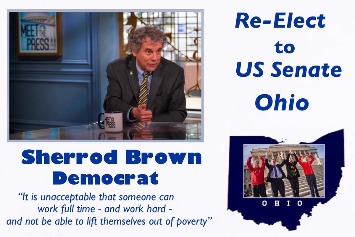 #ProudBlue #DemsUnited #wtpBLUE #wtpGOTV24 Sherrod Brown is honored to work for Ohioans and to be our Senator He works for working families and often refers to his work as fighting for the “Dignity of Work” He’s done so much for Ohio because voters need someone fierce to…