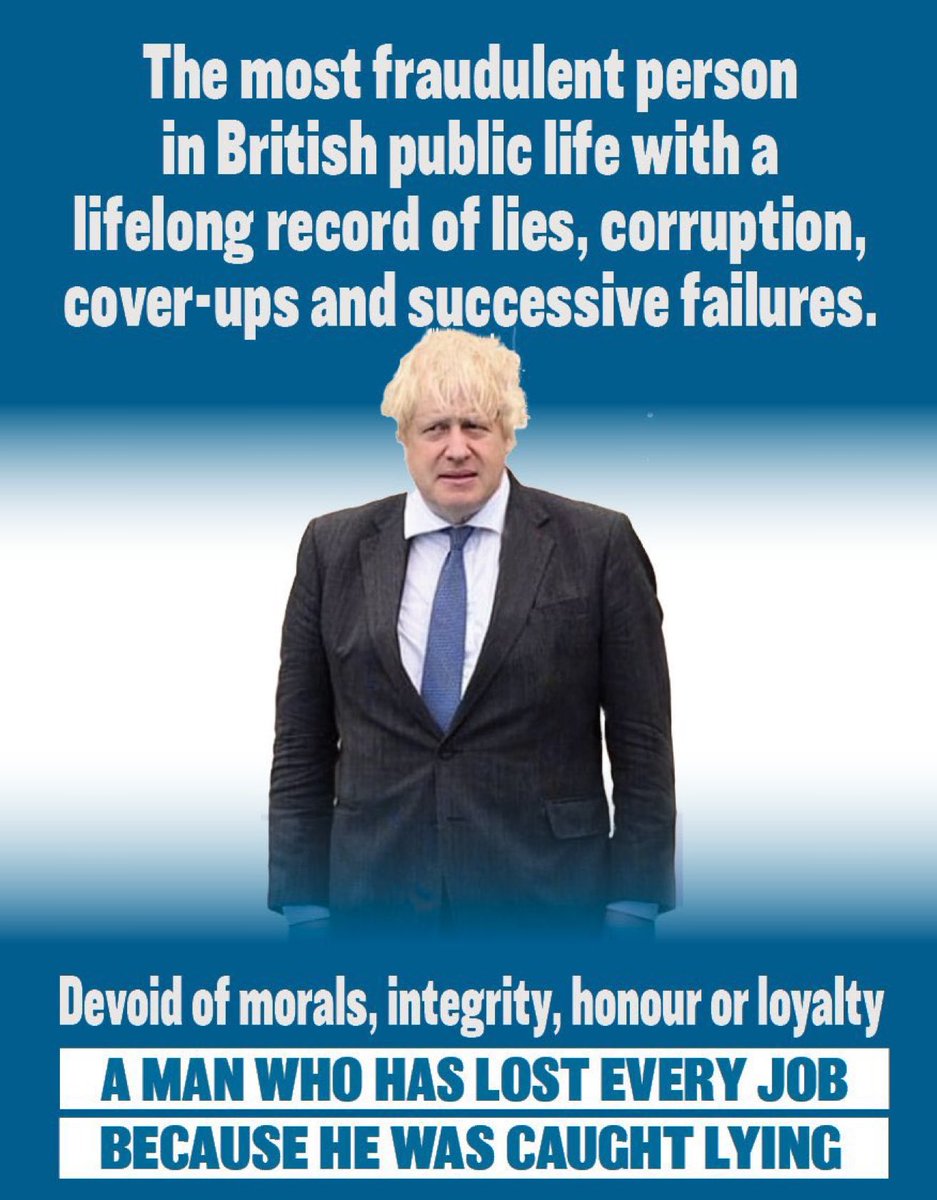 @NadineDorries Boris scorched away plenty of things, but none of it was in the interests of the UK.
He's a self-serving liar. The worst Prime Minister we've ever had to endure (until Truss ran him close).
#ToryCorruption #ToryChaos #TorySleaze